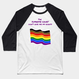 Queer Pride with Stonewall On Back Baseball T-Shirt